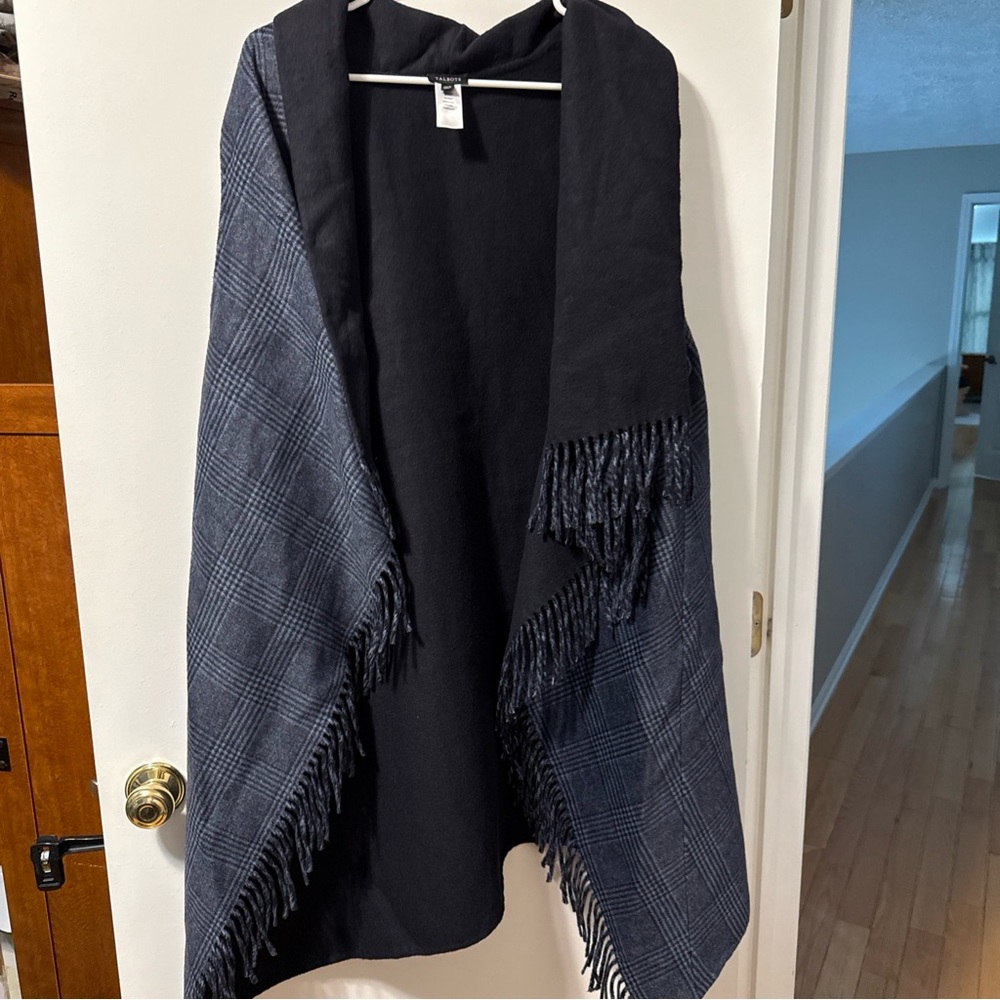 Talbots Charcoal and Black Wool Vest